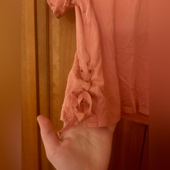 Garage Women’s Salmon Colored Grunge, Y2K/Early 2000/ Crop Top Sz SP Great Basic - Picture 3 of 9